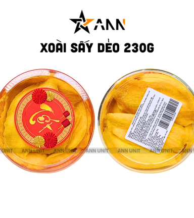 Xoài Sấy Dẻo Hộp Tròn Nhỏ Thơm Ngon 350g - Hộp Quà Tết 2026 - XSDXH