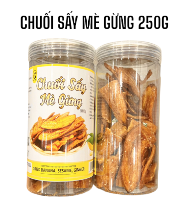 Chuối Sấy Mè Gừng Thơm Ngon 250g - CSMG