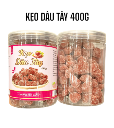 Kẹo Dâu Tây Thơm Ngon 400g Hộp - KDT
