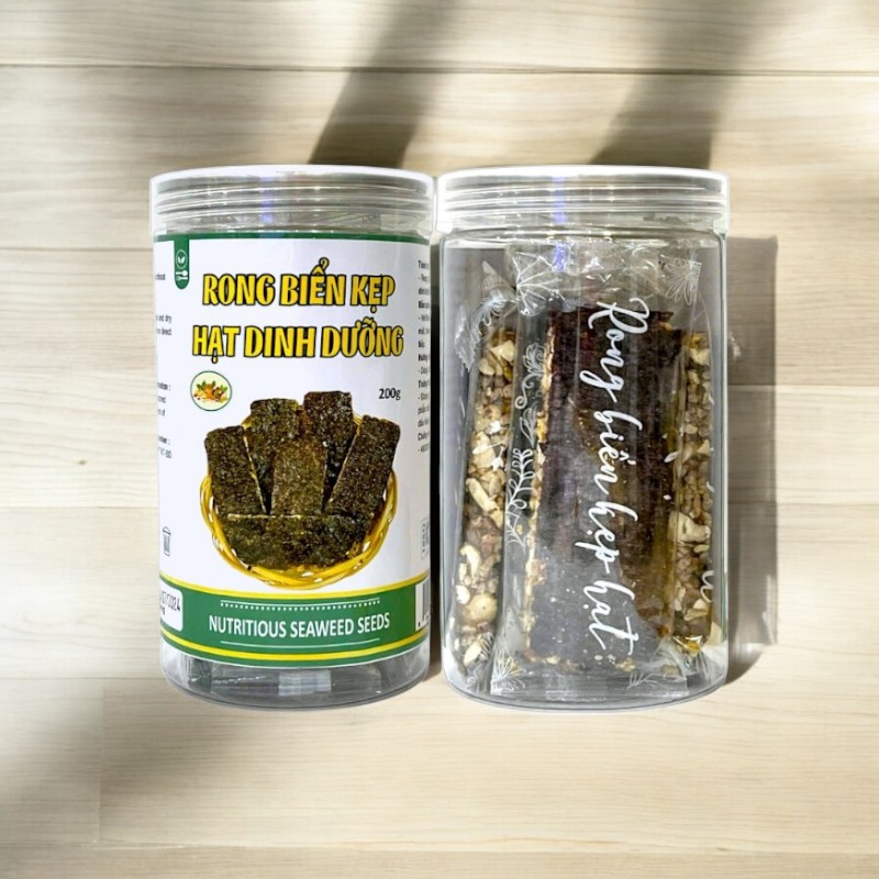 Rong Biển Kẹp Hạt Dinh Dưỡng Thơm Ngon 200g 5 Rong Biển Kẹp Hạt Dinh Dưỡng Thơm Ngon 200g