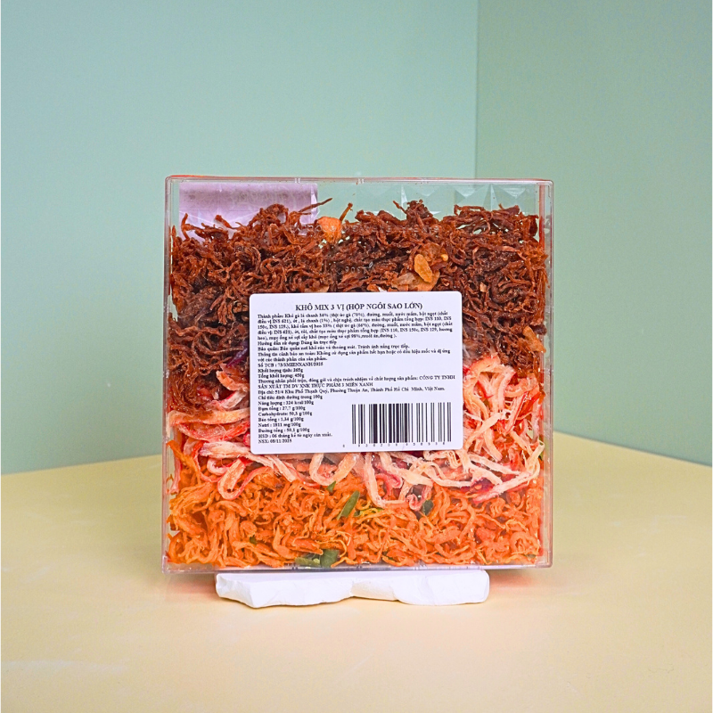 22741_10_20251112154432-3.png Khô Mix 3 Vị Tẩm Vị Heo, Mực Sợi Hấp Dẫn, Khô Gà Lá Chanh Hộp Ngôi Sao Lớn 450g - Hộp Quà Tết 2026 - KM3V450