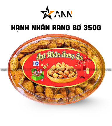 Hộp Quà Tết Hạnh Nhân Rang Bơ 350g - Hộp Ovan Hộp Quà Tết 2026 - HNRBHO