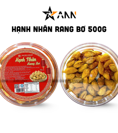Hạnh Nhân Rang Bơ 450g - Hộp Tròn Lớn Hộp Quà Tết 2026 - 8936208933951