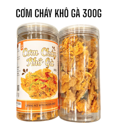 Cơm Cháy Lắc Khô Gà Thơm Ngon 300g Hộp - 8936208930585
