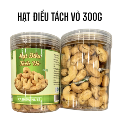 Hạt Điều Tách Vỏ Nguyên Hạt 300g - 8936208933098