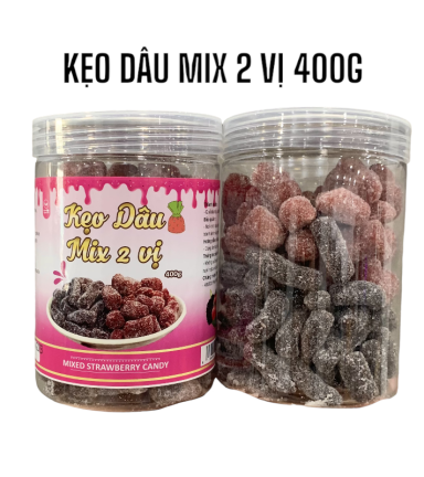 Kẹo Dâu Mix 2 Vị Thơm Ngon - 8936208930455