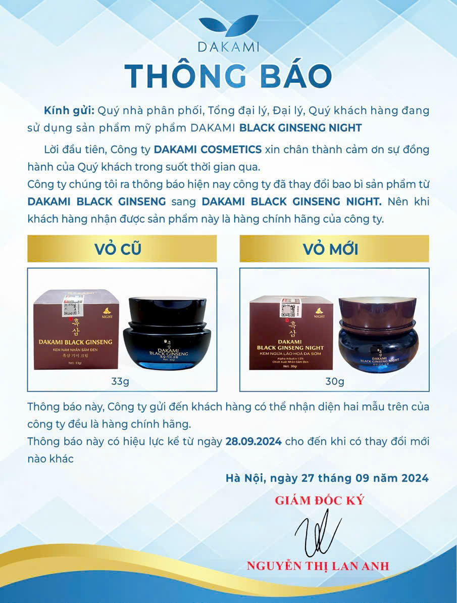 Chỗ sỉ kem Face Nám Nhân Sâm Đen Dakami Black Ginseng 6 Chỗ sỉ kem Face Nám Nhân Sâm Đen Dakami Black Ginseng