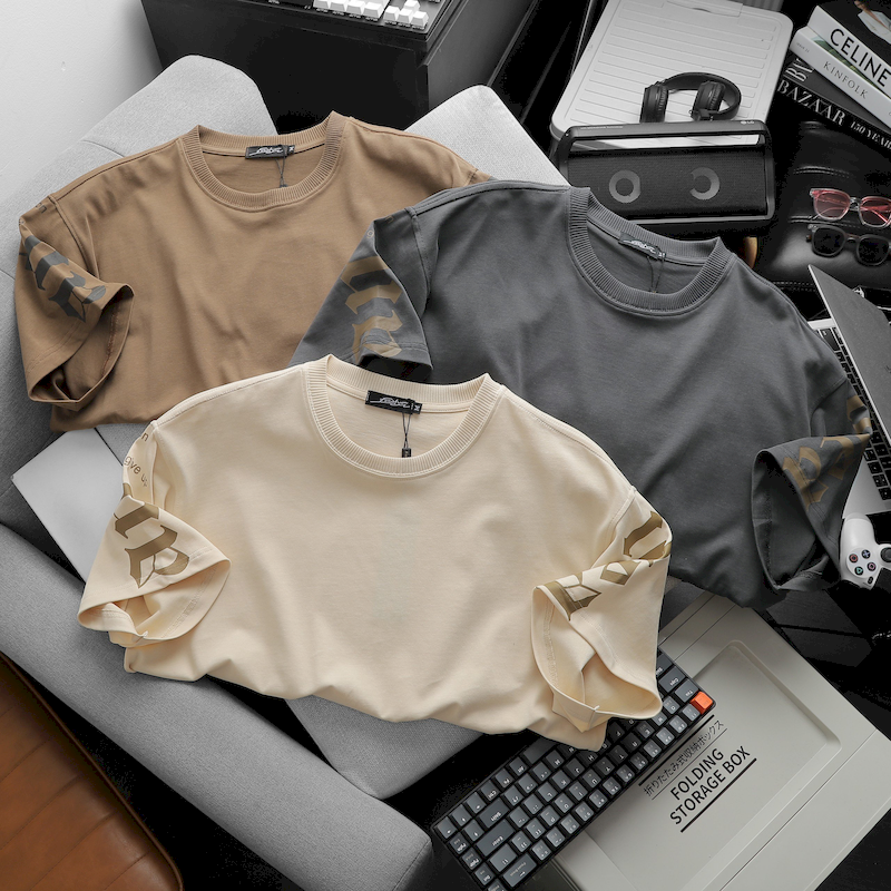 23308-z4991676776590-0fa0018b0d450db53172503e79aba3f7-1.png Áo Thun Nam Cổ Tròn Ovesize In Chữ IDEA Bên Tay Big Size 110kg - AB499