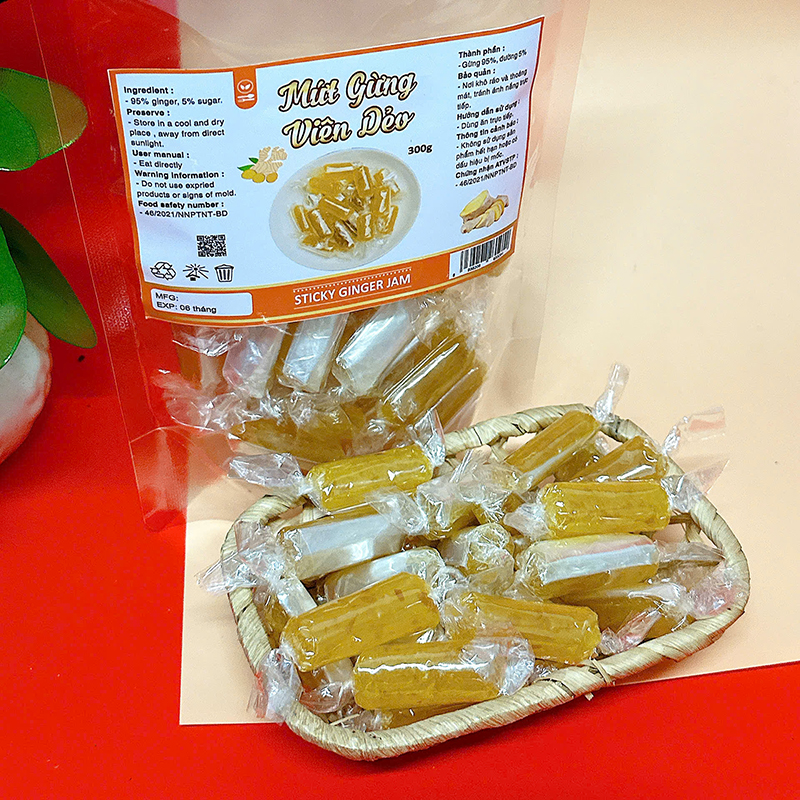 23378_z6125809313828-84c34087af87983f24c72f9ff6f00637_20241214100833-2.jpg Mứt Gừng Viên Dẻo Túi Zip 300g - MGSDTZ