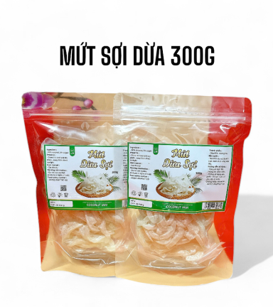 Mứt Dừa Sợi Túi Zip 300g - MDNMHCK