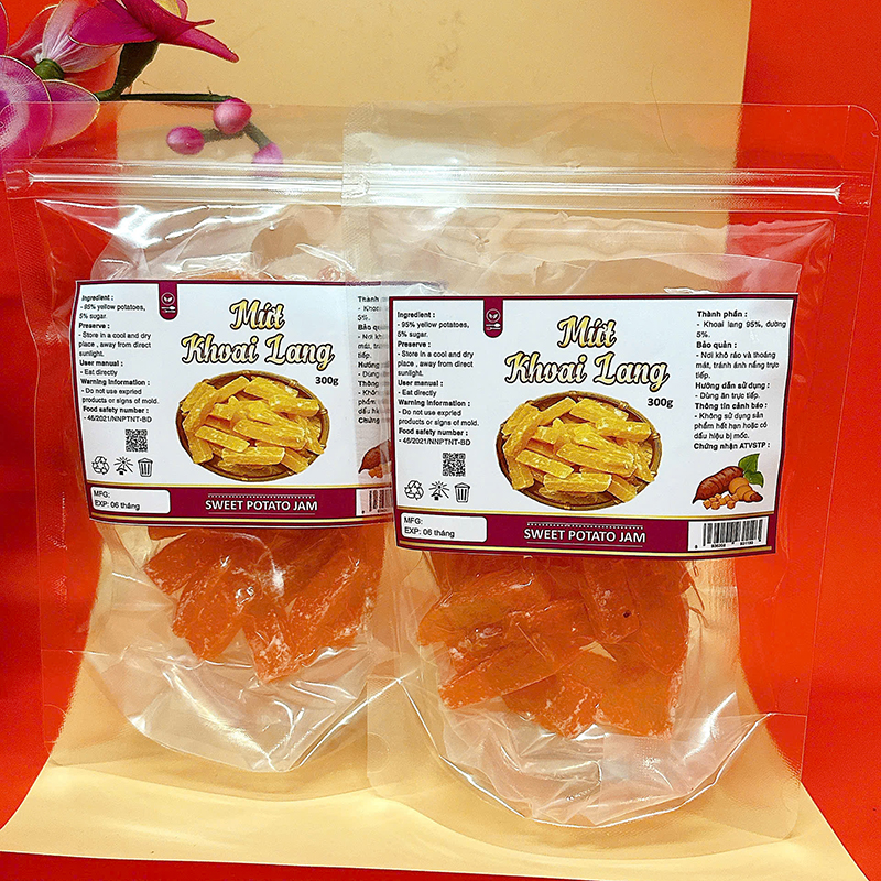 Chỗ sỉ mứt Khoai Lang Túi Zip 300g 7 Chỗ sỉ mứt Khoai Lang Túi Zip 300g
