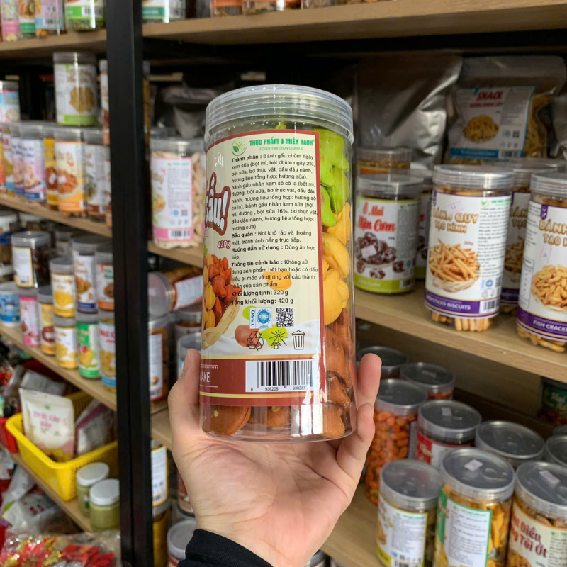 23449_273_20251203182334.png Bánh Gấu Mix 3 Vị Thơm Ngon Hộp Pet 420g (Chùm Ngây- Socola - Truyền Thống) Hộp - BGM3V420