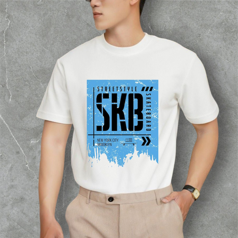 Nguồn hàng sỉ áo Thun Nam Cổ Tròn Rurumen Màu Trắng In Logo Chữ SKB (Có size 4x) 3 Nguồn hàng sỉ áo Thun Nam Cổ Tròn Rurumen Màu Trắng In Logo Chữ SKB (Có size 4x)