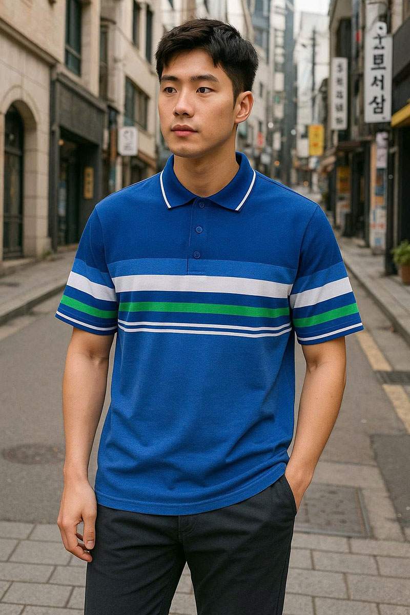 Áo thun cotton cổ bẻ sọc ngang( giá mới) 13 Áo thun cotton cổ bẻ sọc ngang( giá mới)