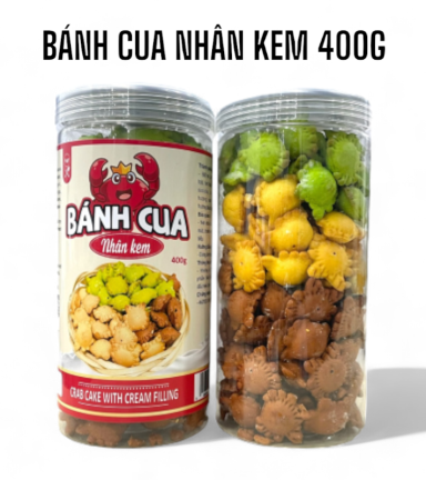 Bánh Cua Nhân Kem Mix 3 Vị Thơm Ngon 400g - 8936208935634