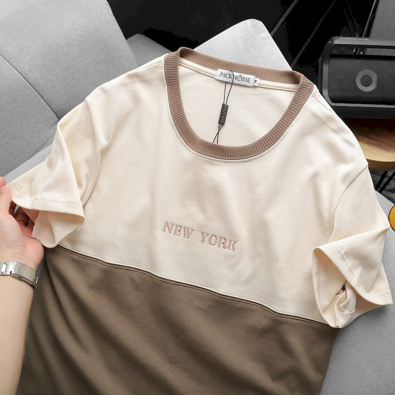 23788-z5285789796607-a78e2326844befa2a7f3ba66a4cf5597-4.png Áo Thun Nam Cổ Tròn Pack Horse Thêu Chữ New York Phối Hai Màu - AB508