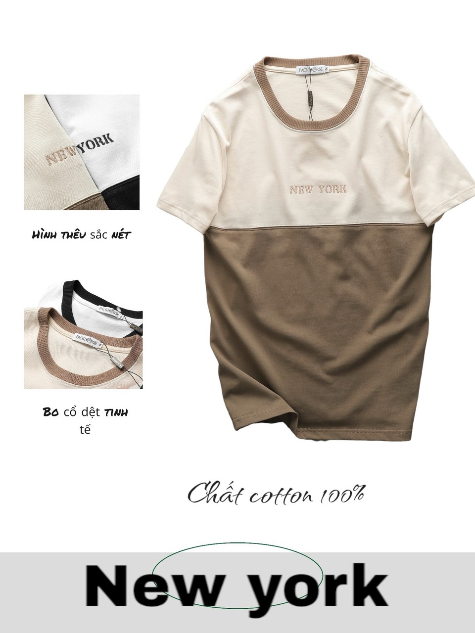 23788_z5305104993443-b097efd6ef7badc8d29bf37c831980a8_20240401092946-3.jpg Áo Thun Nam Cổ Tròn Pack Horse Thêu Chữ New York Phối Hai Màu - AB508