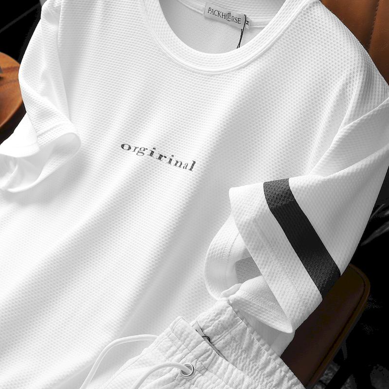 Nguồn hàng sỉ áo Thun Nam Cổ Tròn Tay Viền Sọc In Chữ Orgirinal 6 Nguồn hàng sỉ áo Thun Nam Cổ Tròn Tay Viền Sọc In Chữ Orgirinal