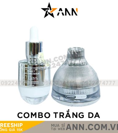 Combo Kem Face Lười Thượng Hạng và Serum Huyết Thanh 7Days Queenie Skin - CBFACEQUEENIE
