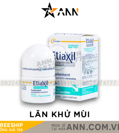 Lăn Khử Mùi EtiaXil Màu Xanh Cho Da Nhạy Cảm 15ml - LAN02