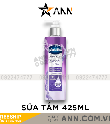 Sữa Tắm Màu Tím Vaseline Body Wash Smooth Glow 10X 425ml - 8851932459754