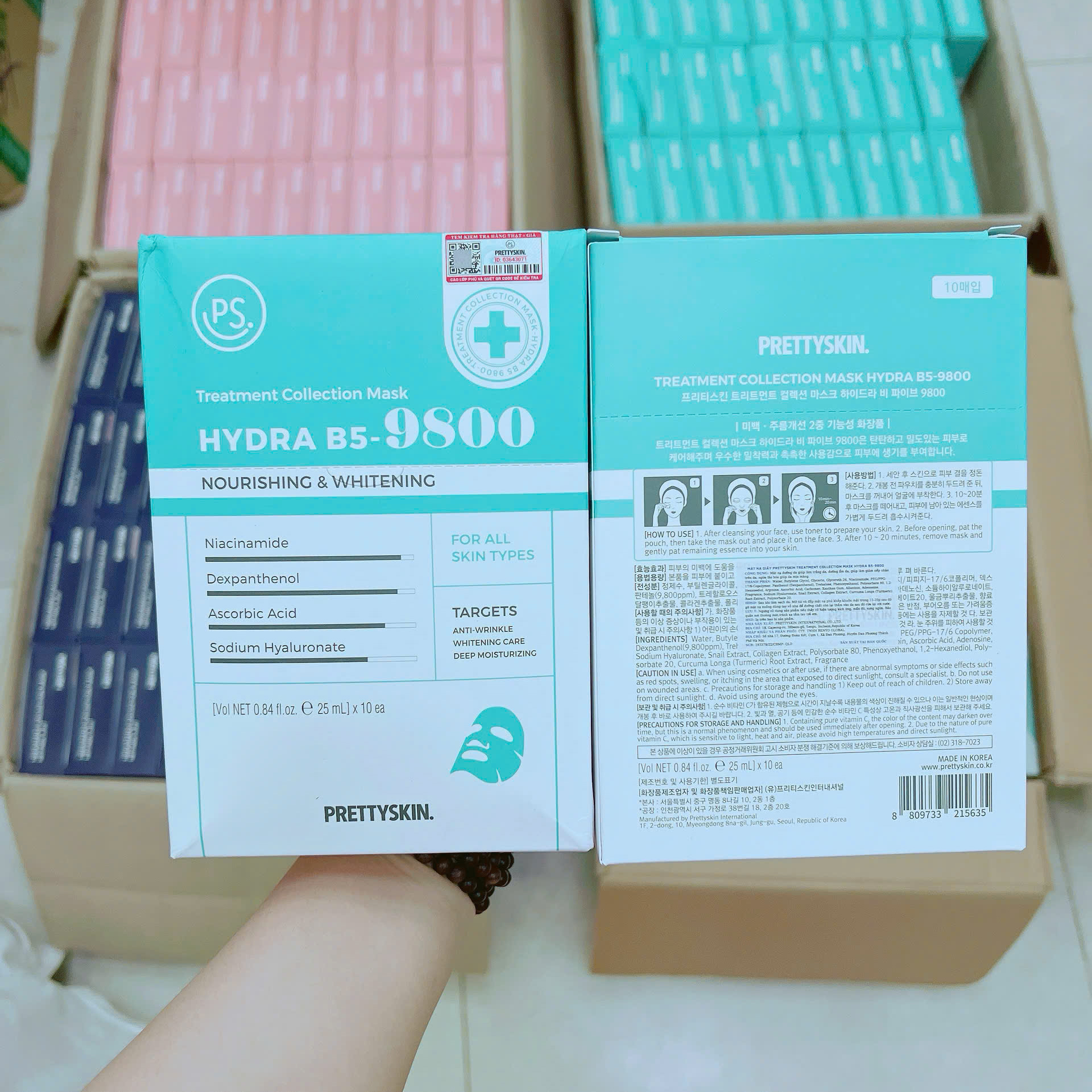 Mặt Nạ Prettyskin Hydra B5 Màu Xanh Nhạt Phục Hồi Da Hộp 10miếng 7 Mặt Nạ Prettyskin Hydra B5 Màu Xanh Nhạt Phục Hồi Da Hộp 10miếng