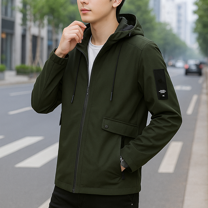 Áo Khoác Nam Rurumen Chất Dù 2 Lớp Có Nón Phối Logo Bên Tay (Có size 3x) 8 Áo Khoác Nam Rurumen Chất Dù 2 Lớp Có Nón Phối Logo Bên Tay (Có size 3x)