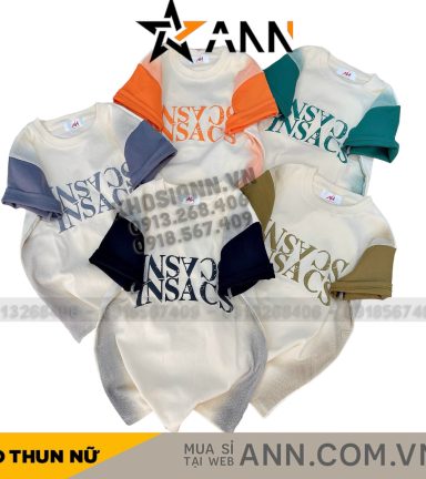 Áo thun nữ Baby Tee ôm body tay áo màu Raglan từ 35kg - 55kg - AG1355