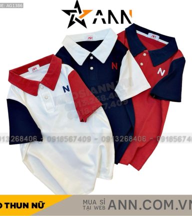 Áo thun nữ Cổ Bẻ thuê chữ N Baby Tee ôm body từ 35kg - 55kg - AG1386