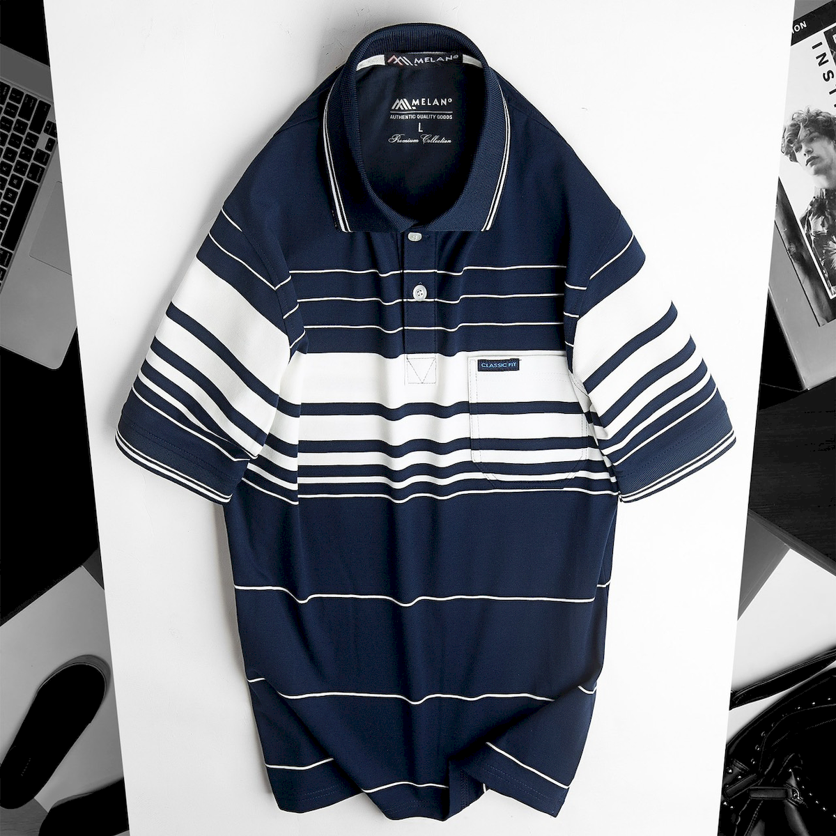 24097_z5460652053830-e9ef03362100314ad43c03f8d8d0ccdd_20240521094537-3.png Áo Thun Sọc Nam Trung Niên Phối Sọc Nhuyễn Có Túi Thun Cotton (Có size 3x) - AS056