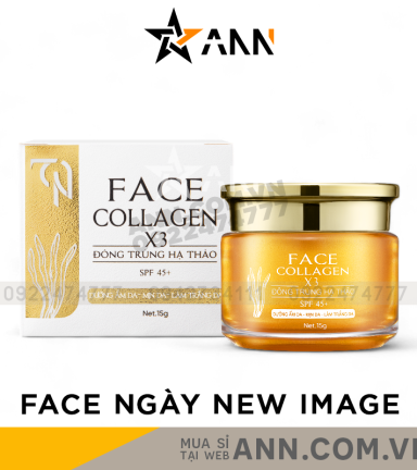 Kem Face Collagen X3 TN Đông Trùng Hạ Thảo Ban Ngày Mỹ Phẩm Đông Anh 15g - FACENGAYX3MOI