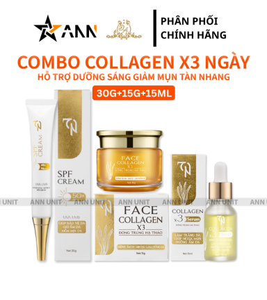 Combo Kem Face Ngày Collagen X3 TN Mỹ Phẩm Đông Anh - CBFACEX3TNNGAY