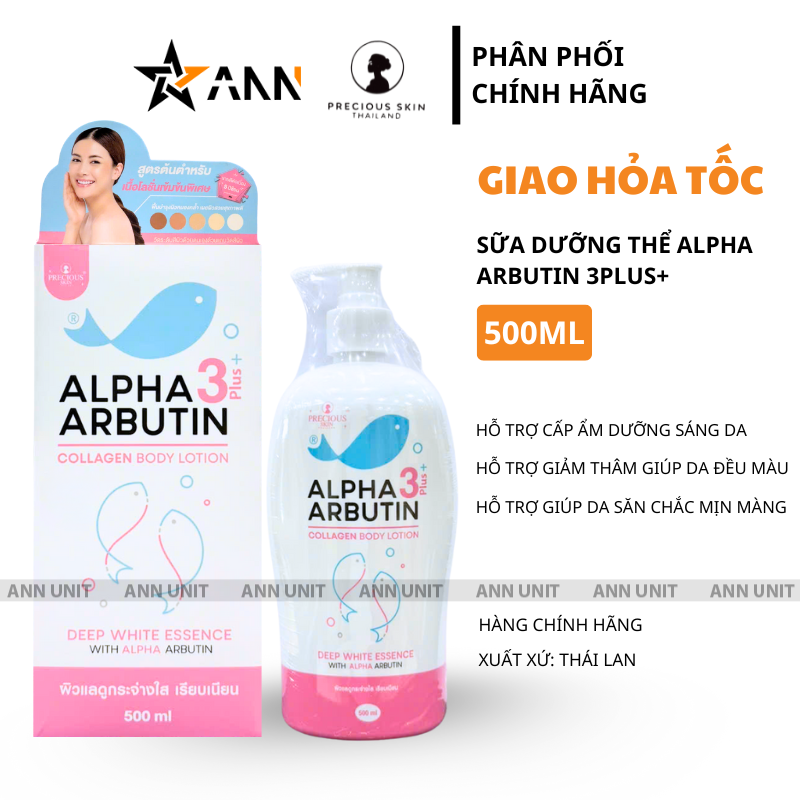 24272_27_20250816105424.png Kem Body Sữa Dưỡng Thể Alpha Arbutin 3 Plus + Collagen Lotion Dưỡng Trắng Da 500ml Precious - 8859690407116