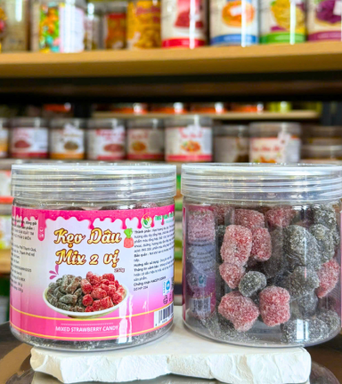 Kẹo Dâu Mix 2 Vị Giá Sỉ 250g Hộp - 08936208931988