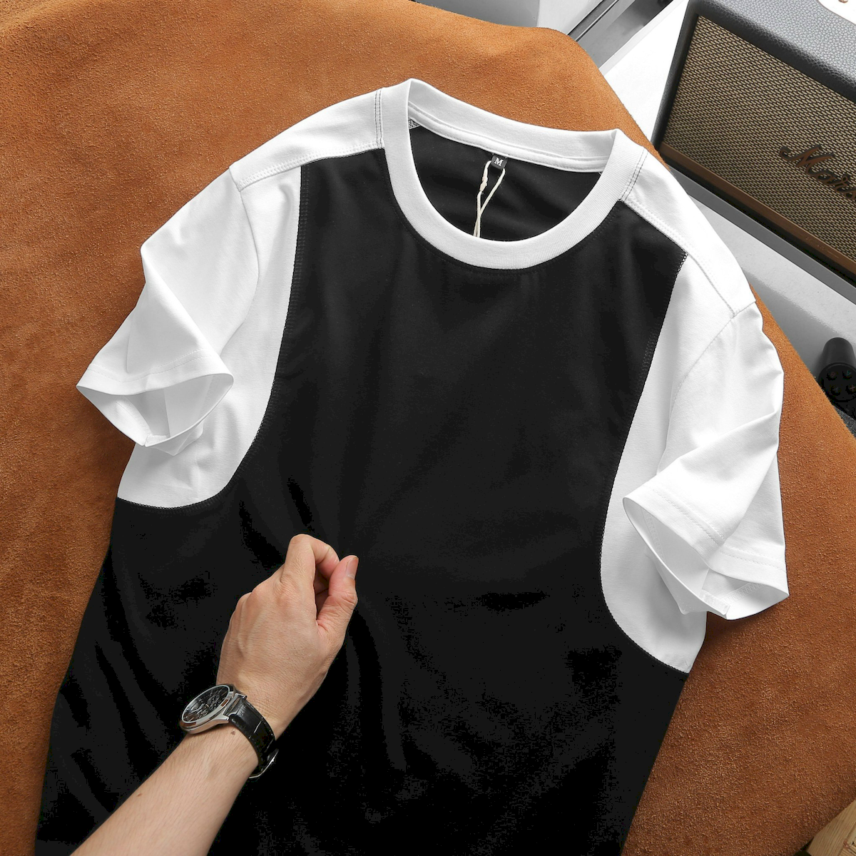 24337_z5463802847626-fb1b908ffe629aeac6449f749165dab2_20240522102735-2.png Áo Thun Nam Cổ Tròn Tay Phối Màu (Có Size 3x) - AB518