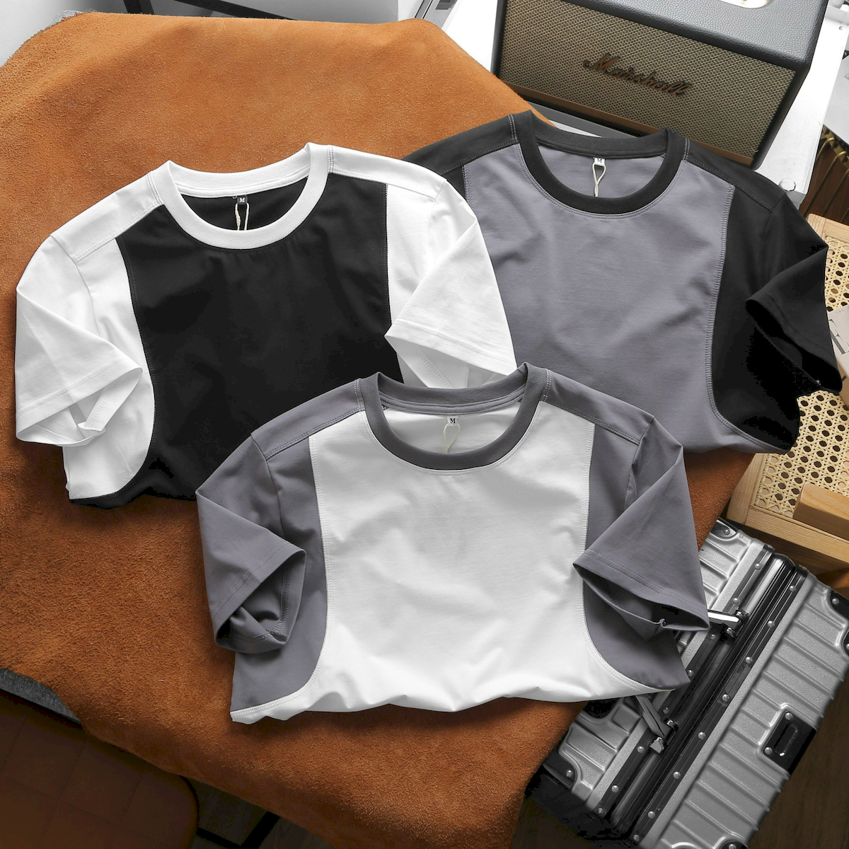 24337_z5463803137824-f3def9b85fb8e6bf218e44428e4a9516_20240522102740-2.png Áo Thun Nam Cổ Tròn Tay Phối Màu (Có Size 3x) - AB518