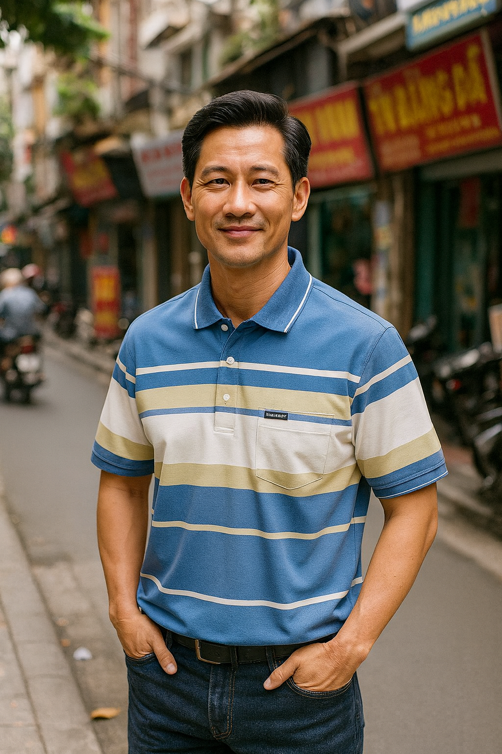 Áo Thun Sọc Nam Trung Niên Cổ Bẻ Có Túi Thun Cotton Cao Cấp (Có size 3x) 25 Áo Thun Sọc Nam Trung Niên Cổ Bẻ Có Túi Thun Cotton Cao Cấp (Có size 3x)