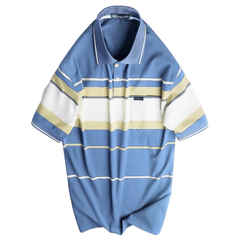 24415_z5739901274612-ad47ba579b6fa730d82edc64e1dcb725-photoroom_20240819110601-5.jpg Áo Thun Sọc Nam Trung Niên Cổ Bẻ Có Túi Thun Cotton Cao Cấp (Có size 3x) - AS057