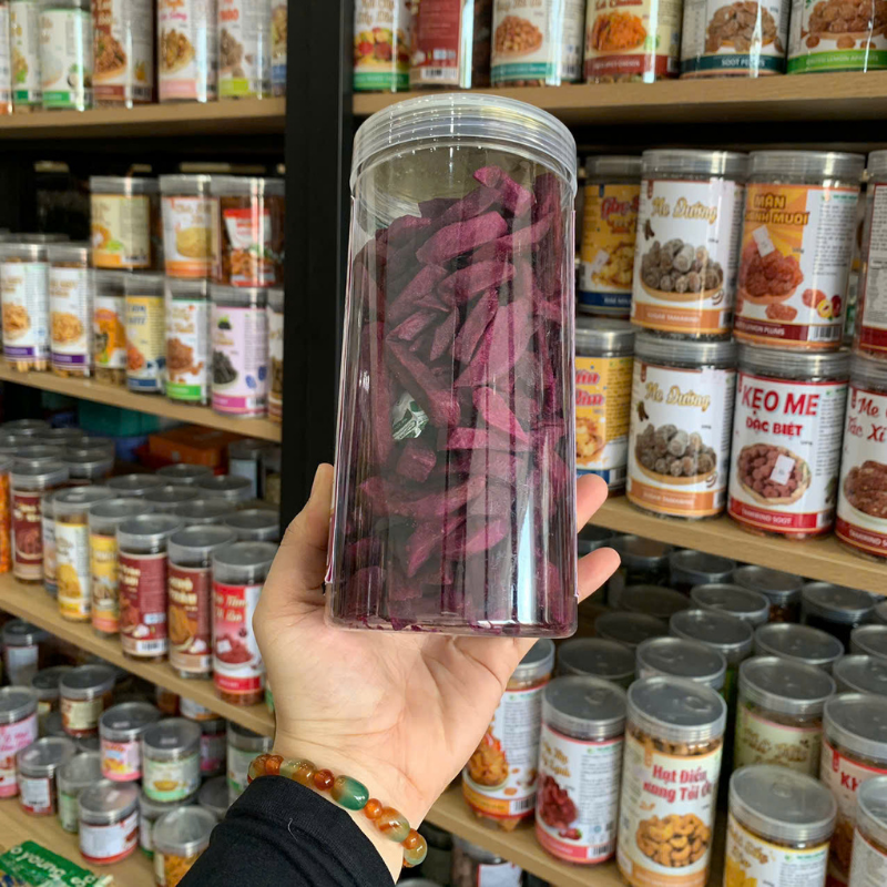 Khoai Lang Tím Sợi Cộng Giòn 300g 10 Khoai Lang Tím Sợi Cộng Giòn 300g