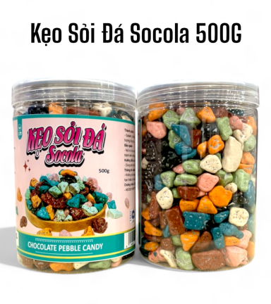Kẹo Socola Sỏi Đá 500g - Hộp Pet - 8936208930424