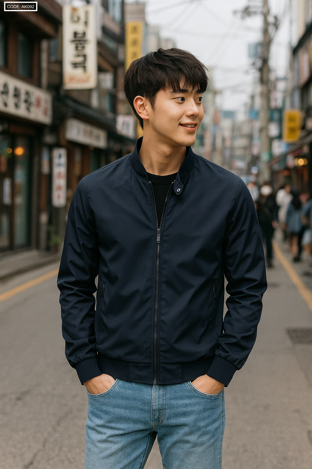 Áo Khoác Dù Nam Hai Lớp Trơn Cổ Đứng Tay Bo 9 Áo Khoác Dù Nam Hai Lớp Trơn Cổ Đứng Tay Bo