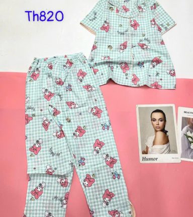 Đồ bộ mango pijama quần dài áo ngắn nhiều hoạ tiết - DBO4701