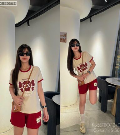 Đồ bộ quần đùi áo tay ngắn in XX - DBO4718