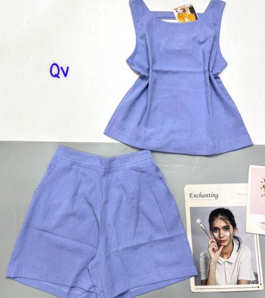 Đồ bộ quần đùi áo sát nách có nơ đằng sau lưng - DBO4757
