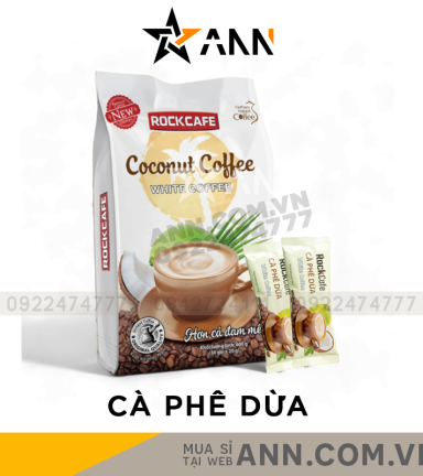Cà Phê Dừa Coconut Coffee RockCafe Túi 30 Gói - 8935211600782