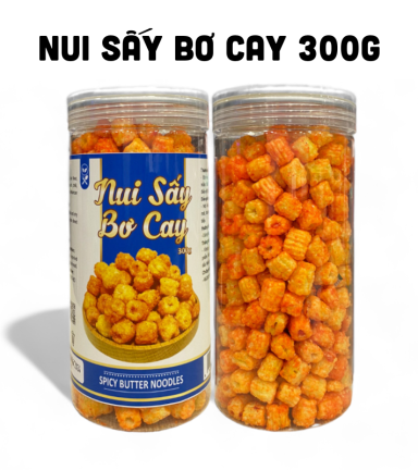 Nui Sấy Bơ Cay Thơm Ngon Giòn Rụm 300g Hộp - 8936208930554