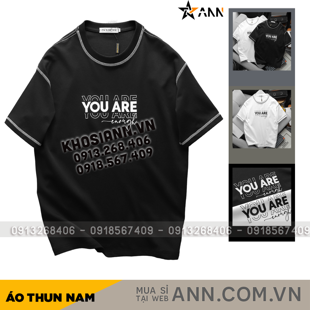 24564_1_20240617160157-2.png Áo Thun Nam Cổ Tròn Pack Horse In Chữ You Are Enough - AB519