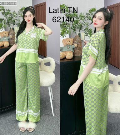 Đồ bộ latin mặc nhà quần dài áo tay ngắn in nhiều hoạ tiết - DBO4815