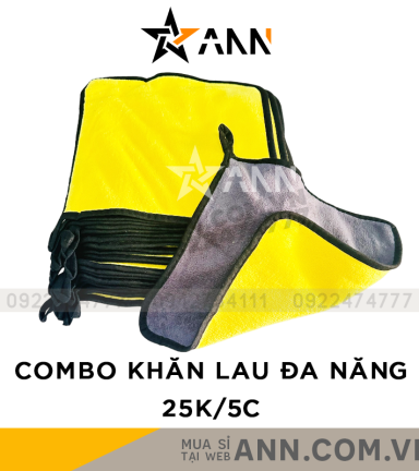 Combo 5 Khăn Lau Đa Năng 30x30cm - CBKHAN01