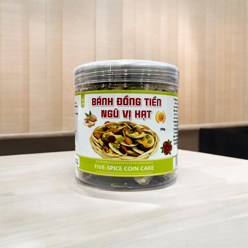 Chỗ sỉ bánh Đồng Tiền Ngũ Vị Hạt 200g 5 Chỗ sỉ bánh Đồng Tiền Ngũ Vị Hạt 200g
